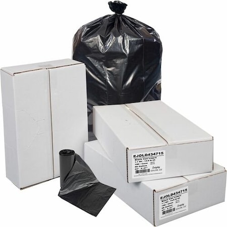 Genuine Joe Everyday Genuine Joe Can Liners, 55 Gal, 1.1 mil, 43inx47in, Black, 100PK EJOLD434715